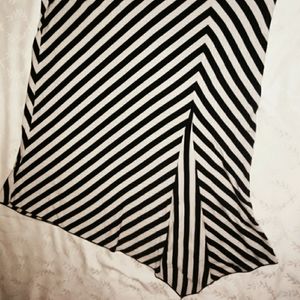 Express Striped Stretch Midi Skirt Size Large